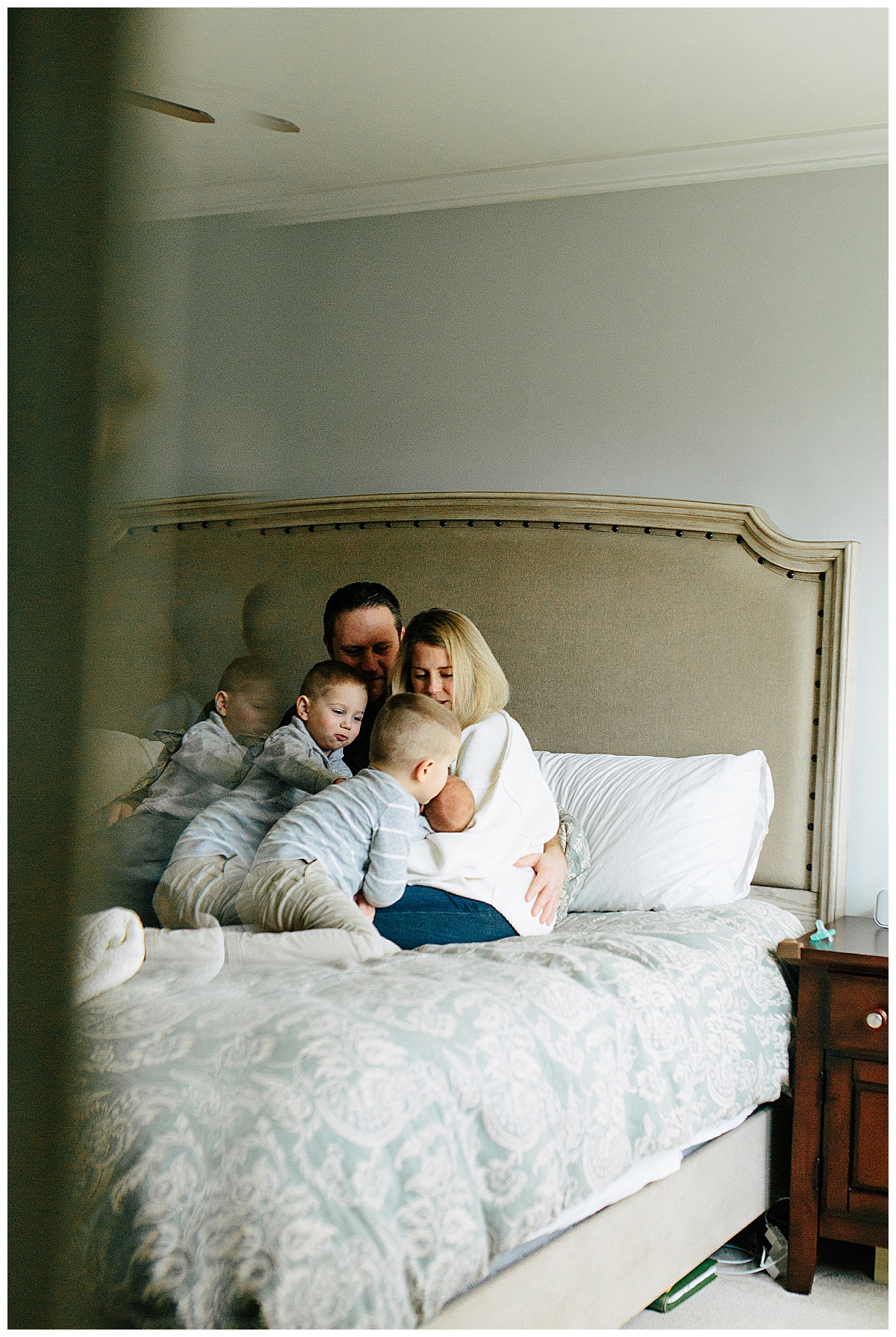 At-home newborn session in Bethesda, Maryland with lifestyle photographer Seana Shuchart Photo