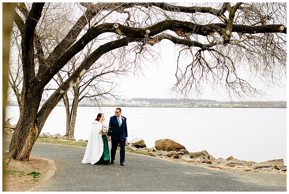 Alison & Luis's Old Town winter elopement in Washington, DC with Seana Shuchart Photography