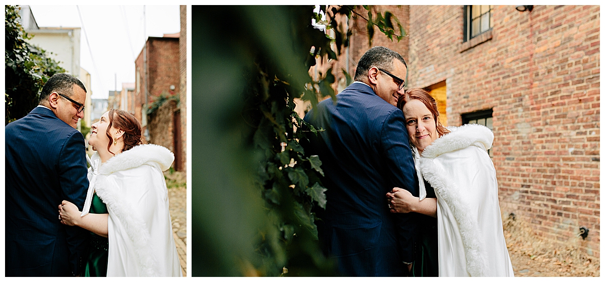 Alison & Luis's Old Town winter elopement in Washington, DC with Seana Shuchart Photography