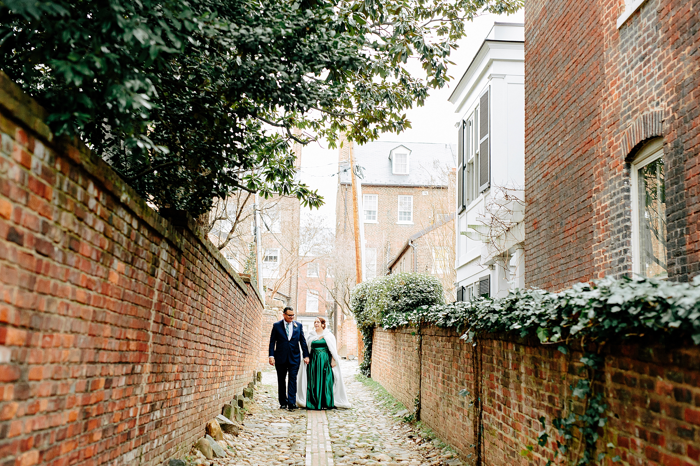 Alison & Luis's Old Town winter Elopement in Alexandria, Virginia with Seana Shuchart Photography