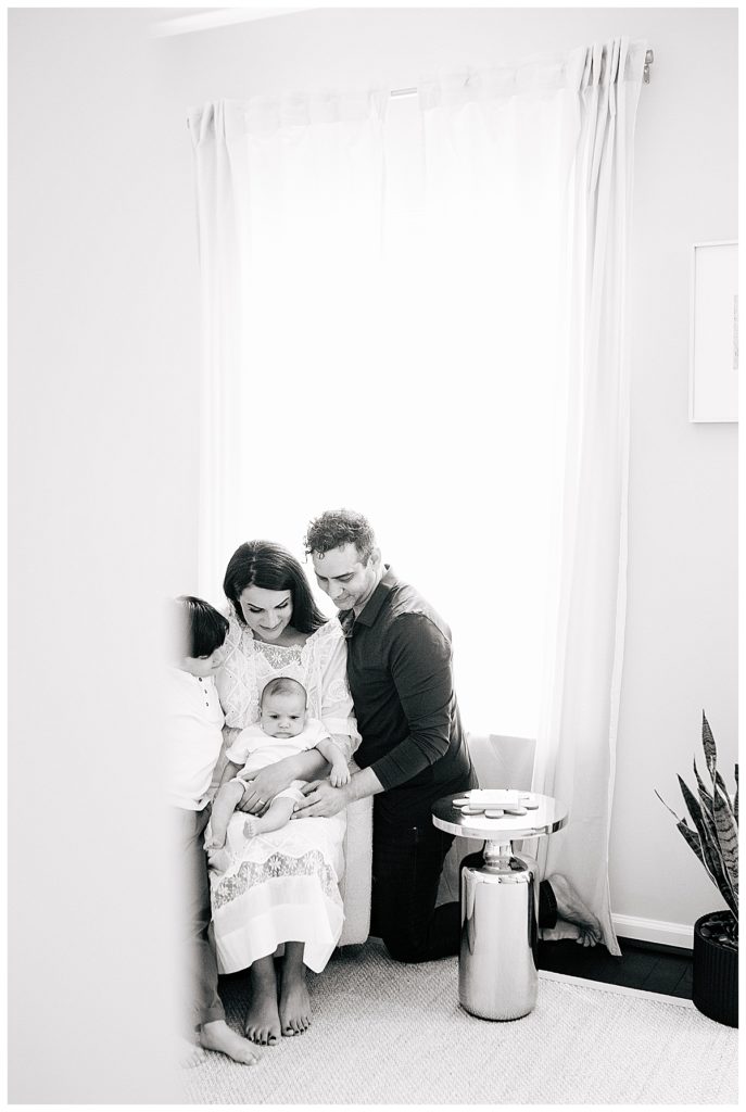 DC Lifestyle At-Home Newborn Session. MInimalist style, earthy neutral decor.