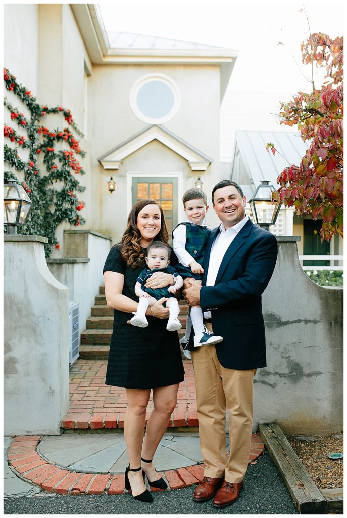 The Trkula Family's Fall holiday session in downtown Middleburg, VA.